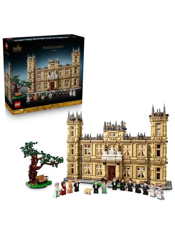 LEGO® Ideas Downton Abbey Bouwset voor Volwassenen Vanaf 18 Jaar - Merchandise uit de Serie en Films - Highclere CastleTM met 13 Minifiguren - Woonaccessoire in Historische Stijl - Cadeautip voor Fans - 21373