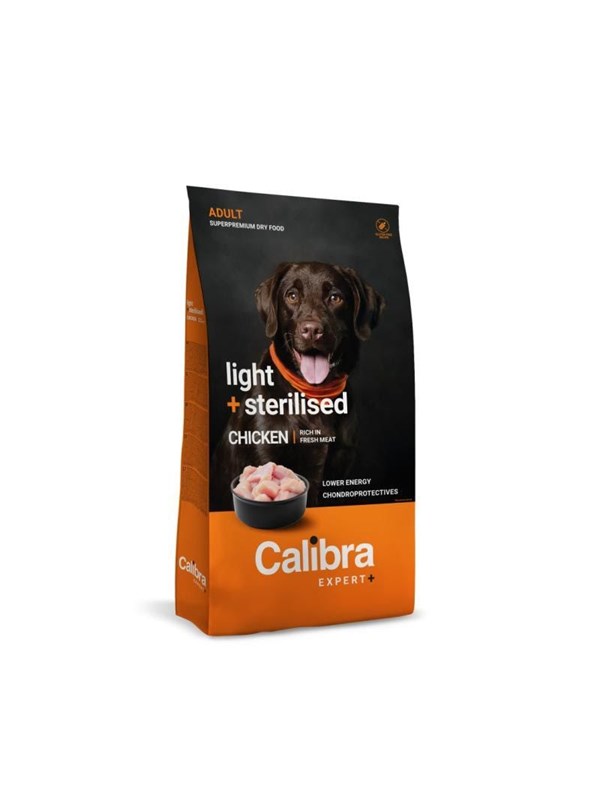 Calibra Dog EXPERT+ Adult Light & Steril. Kip 2 kg.
