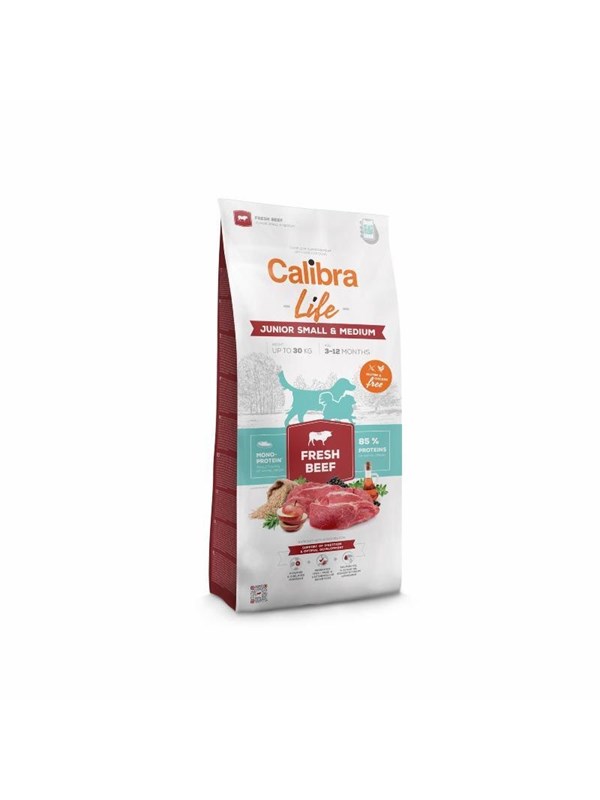 Calibra Dog Life Junior Small & Medium Vers rundvlees