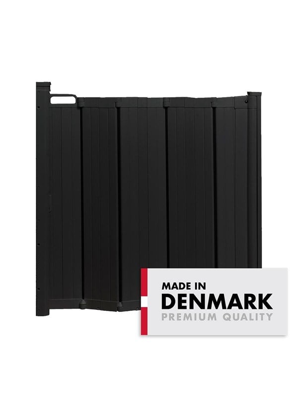 Babydan Guard Me Black Traphekje - 64,5 cm - 89 cm - Harmonica hekje - Schroefbevestiging - Creme wit