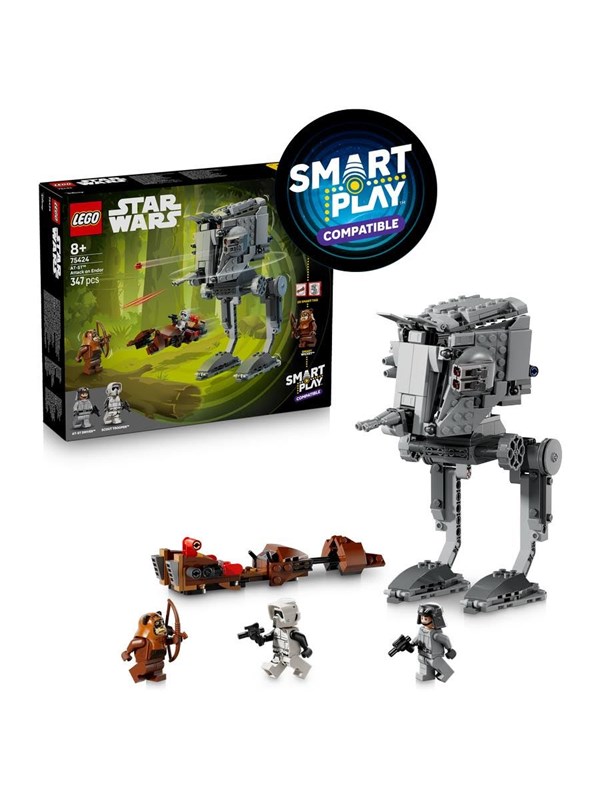 LEGO® Star WarsTM SMART PlayTM: AT-STTM Aanval op Endor Bouw- en Speelset voor Kinderen - Compatibele Set met 2 SMART-Tags en 3 LEGO Minifiguren - Cadeau voor Jongens, Meisjes en Fans Vanaf 8 Jaar - 75424