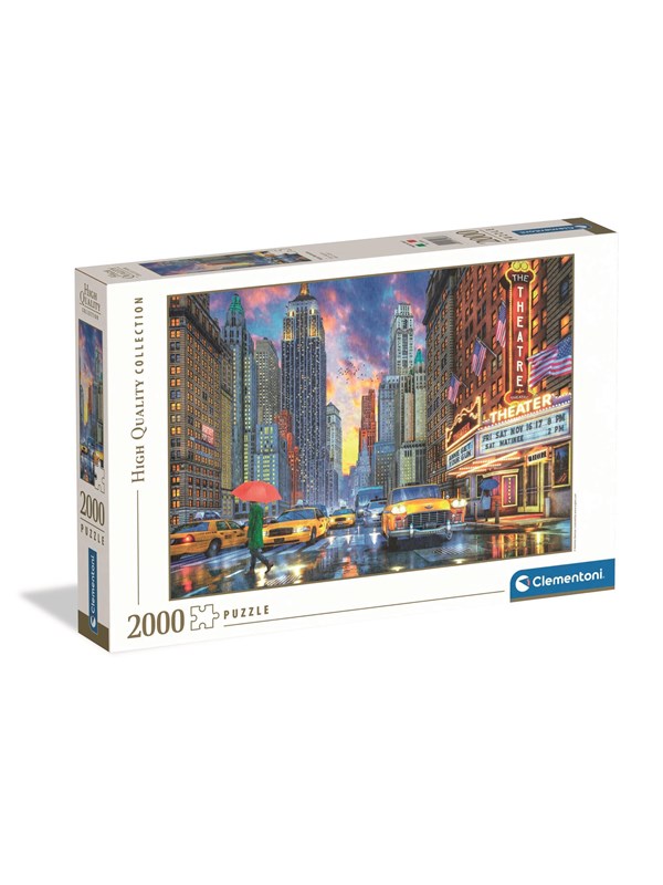 Clementoni Legpuzzel Rainy Manhattan - Puzzel 2000 Stukjes New York - High Quality Collection - Puzzels en Legpuzzels voor Volwassenen