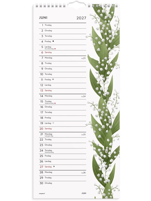 Mayland Vægkalender Blomster 2027