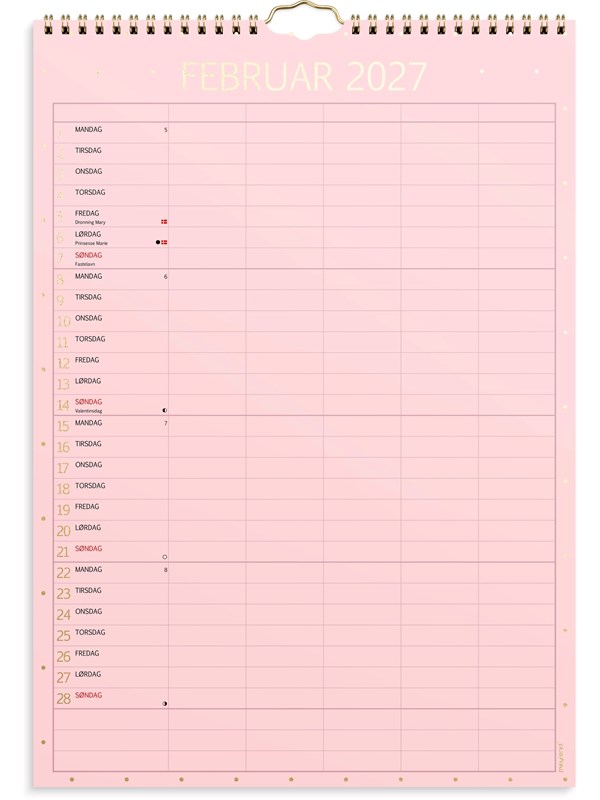 Mayland Familiekalender Color lille 2027