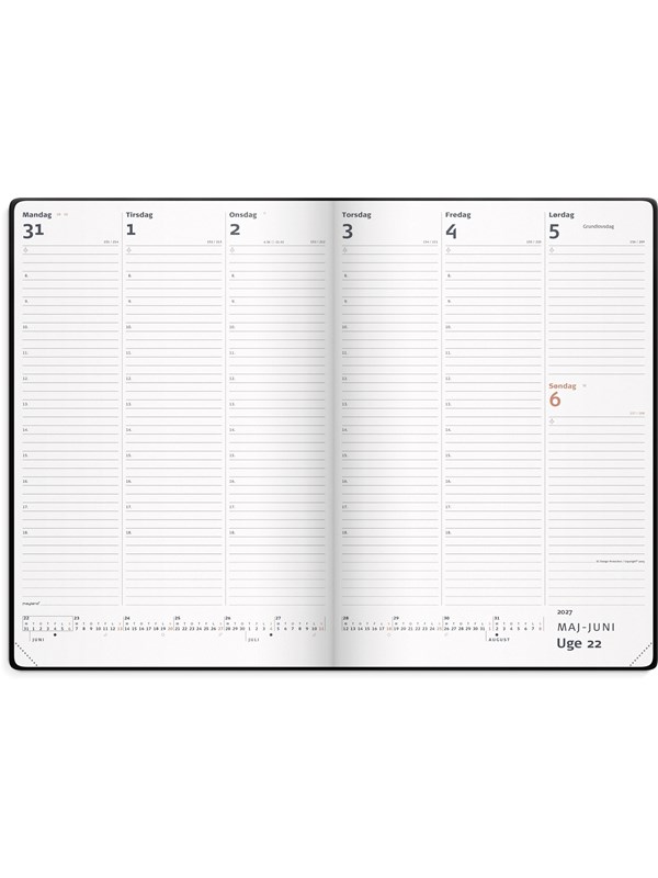 Mayland City Diplomat ugekalender sort vinyl 2027