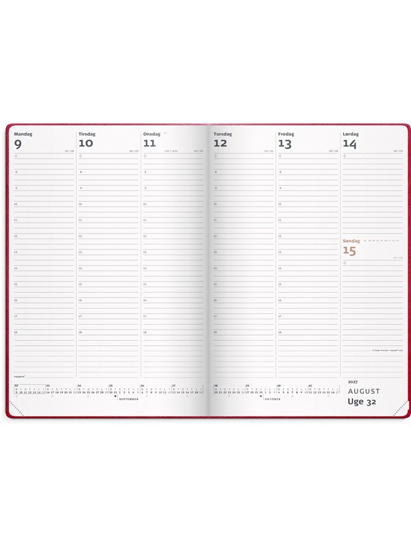 Mayland City Diplomat ugekalender rød vinyl 2027
