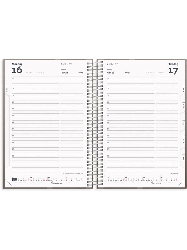 Mayland Dagkalender mønstret karton 2027