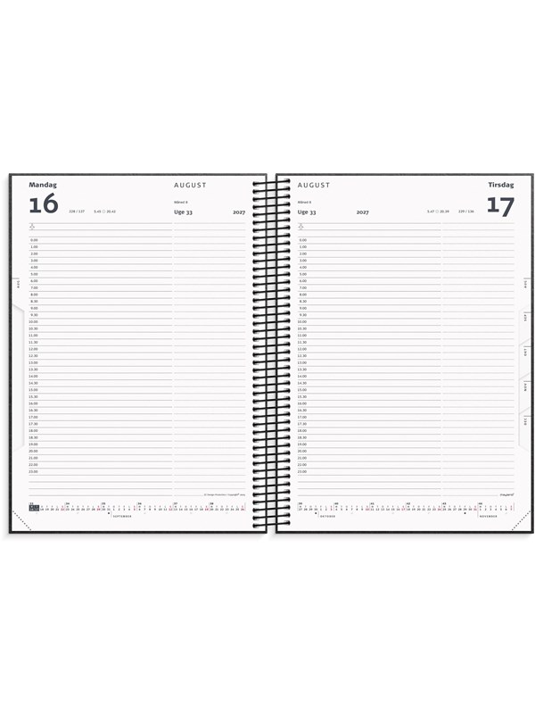 Mayland Timekalender matsort genbrugskarton 2027