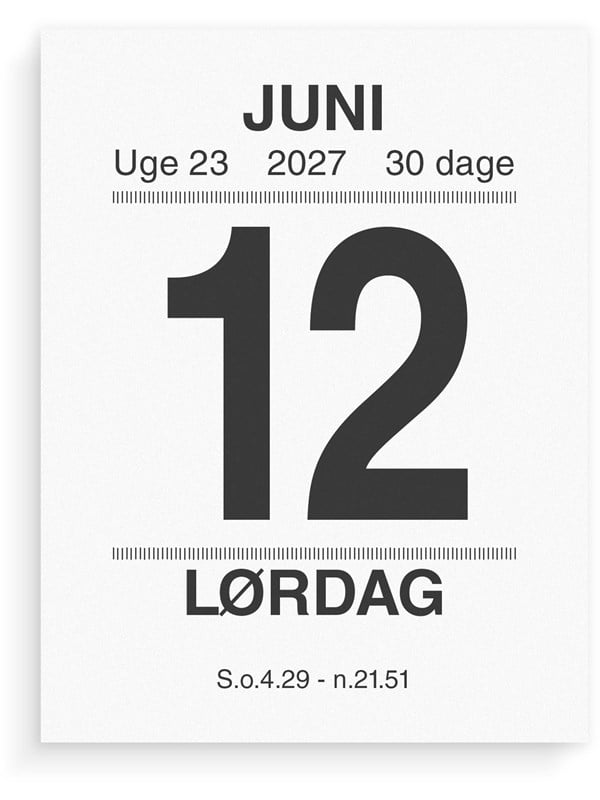 Mayland Broderikalender m/split og bagsidetekst 2027