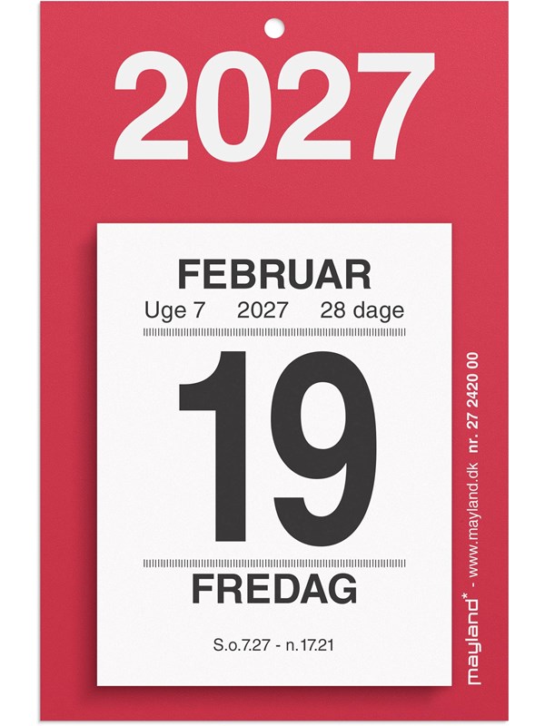 Mayland Lille afrivningskalender m/bagsidetekst 2027