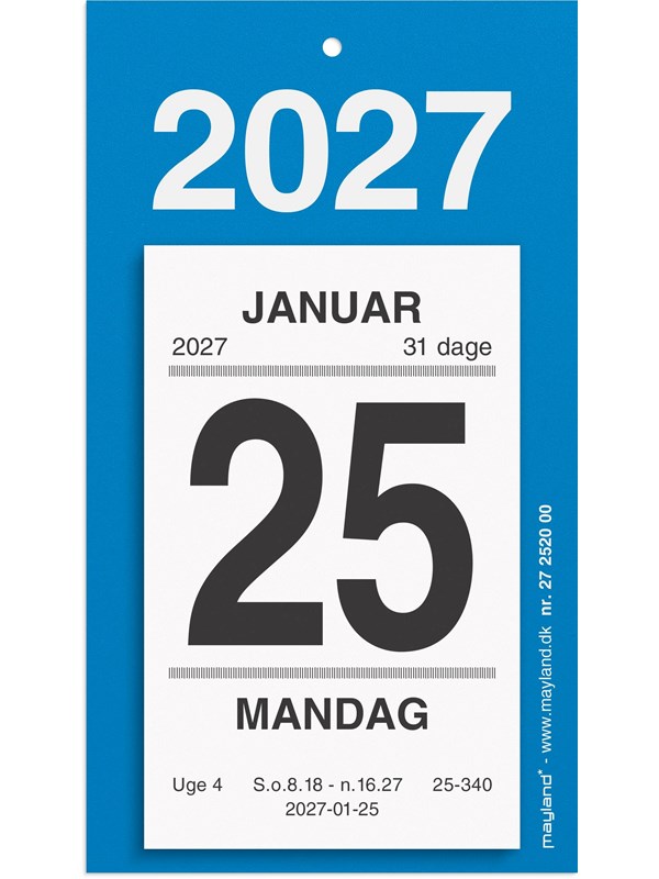 Mayland Afrivningskalender m/bagsidetekst 2027