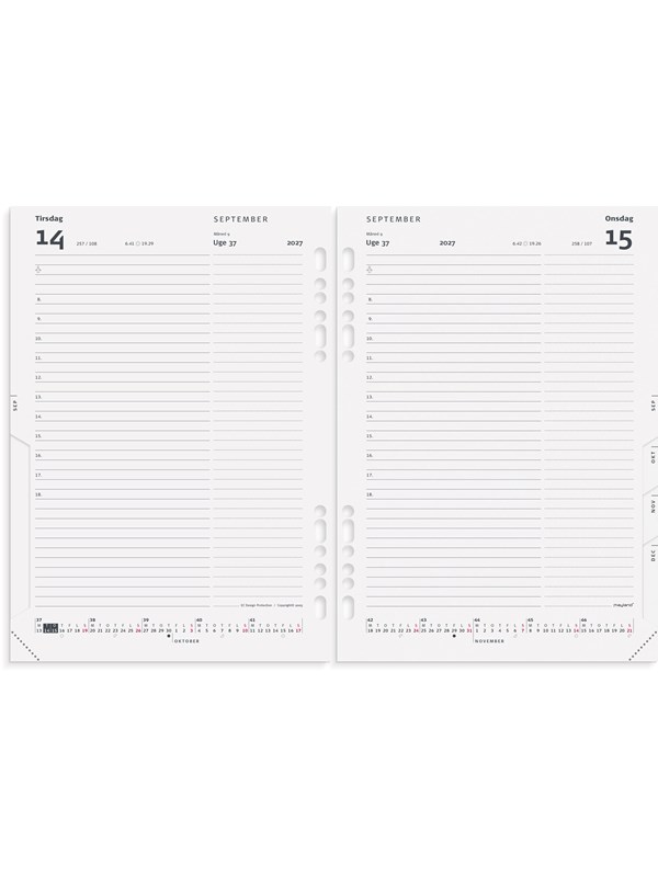 Mayland System A5 dagkalender REFILL 2027