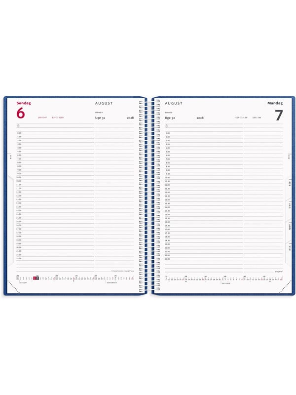 Mayland Timekalender blå PP-plast 2028
