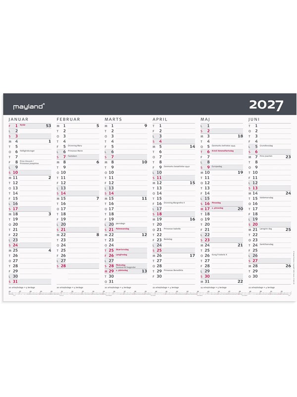 Mayland Kontorkalender Moderne A3 2027