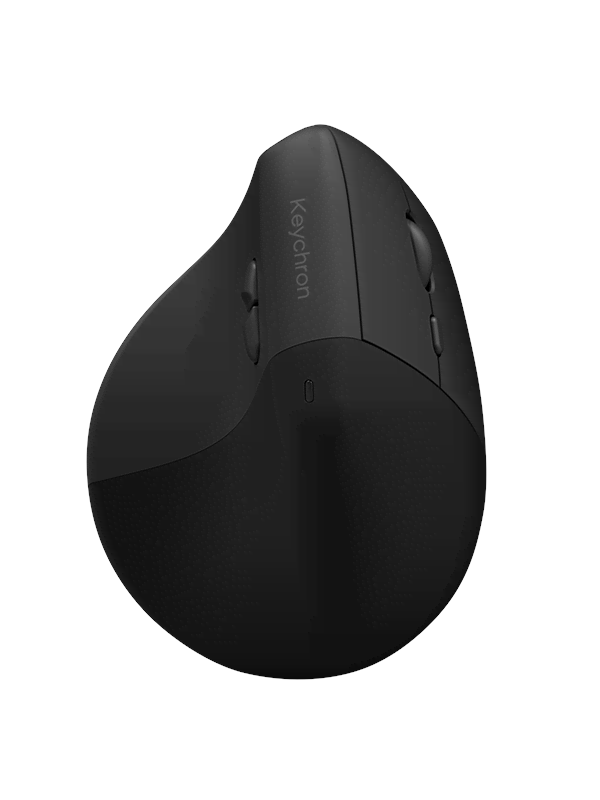 Keychron BM27 Silent Wireless Mouse - Space Grey - Vertical mouse - Optisch - 5 knoppen - Grijs