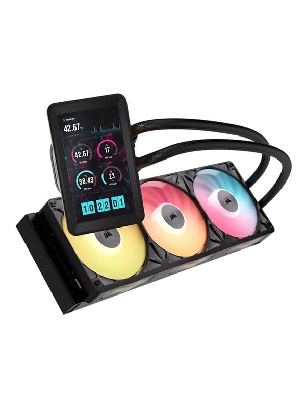 CORSAIR iCUE LINK TITAN II 360 RX LCD – All-in-One Waterkoeler - 5 Inch LCD-scherm – 360mm – Zwart