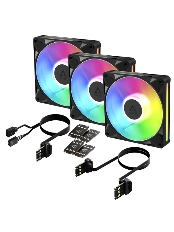Arctic BioniX P14 A-RGB - 3pack - Case ventilator - 140mm - Zwart met RGB-licht