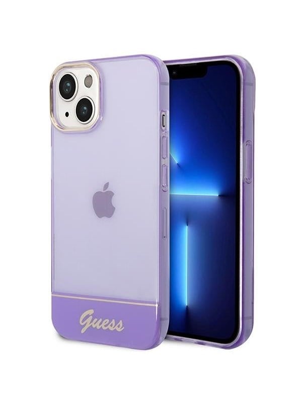 GUESS Translucent iPhone 14 6.1" Case - Purple