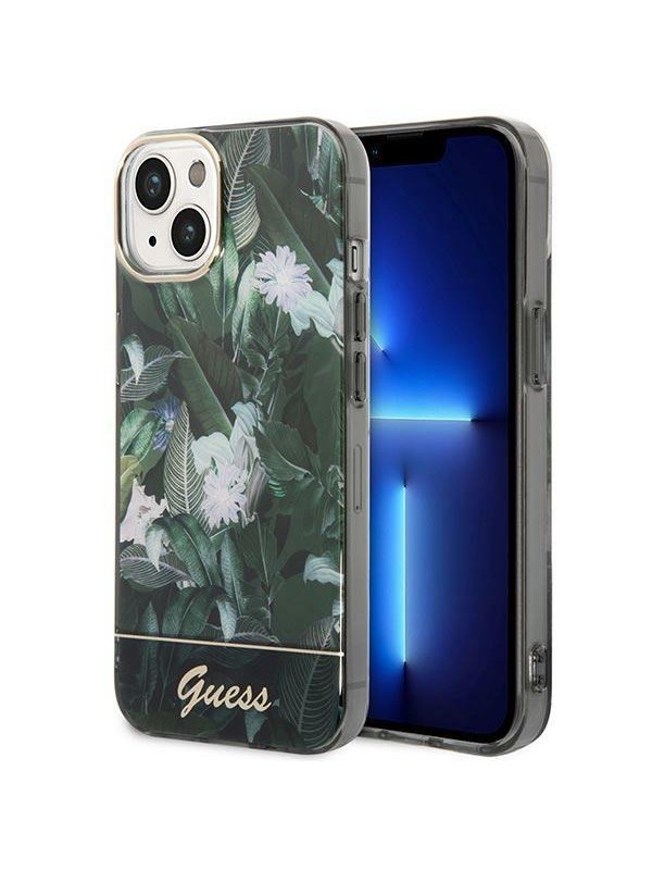GUESS Jungle Collection iPhone 14 Case - Green