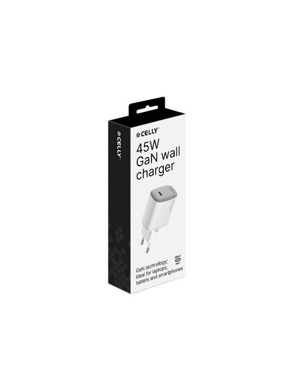 CELLY [UPTC COLLECTION] UPTC1USBC45WWH power adapter - GaN - USB-C - 45 watt