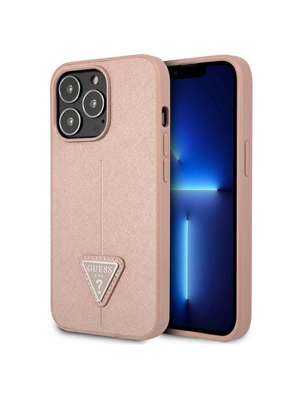 GUESS GUHCP14XPSATLP iPhone 14 Pro Max 6.7 "pink / pink hardcase SaffianoTriangle Logo