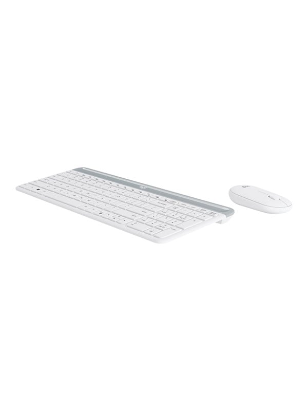 Logitech Slim Wireless Combo MK470 - Keyboard and mouse set - Spaans - Wit