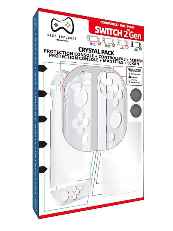 Deep Explorer Crystal Pack - 6-in-1 bescherming - Cover - Nintendo Switch 2