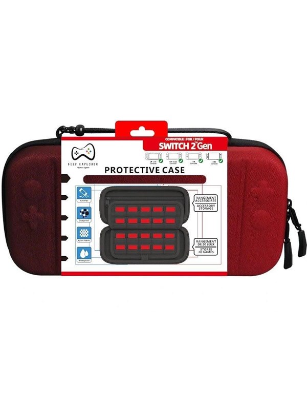 Deep Explorer Protective Case - Dark Red/Red - Bag - Nintendo Switch 2