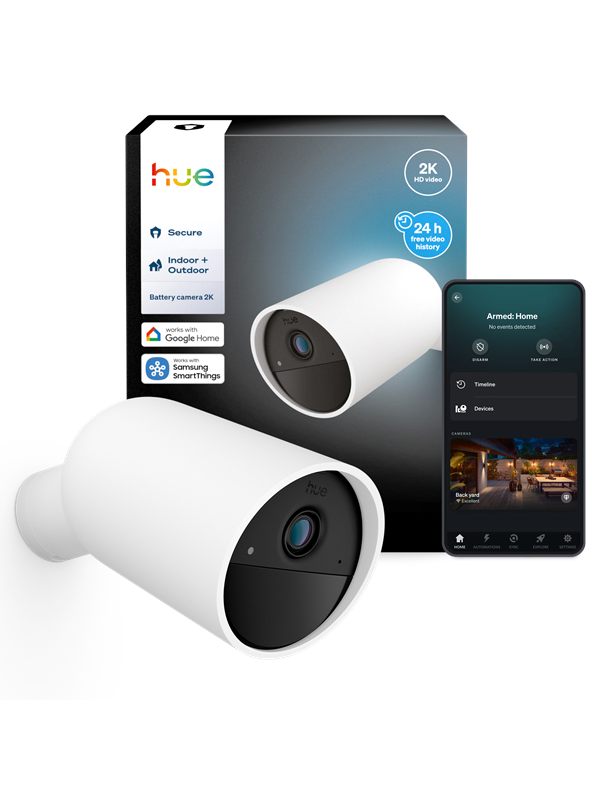Hue Secure beveiligingscamera met batterij - wit