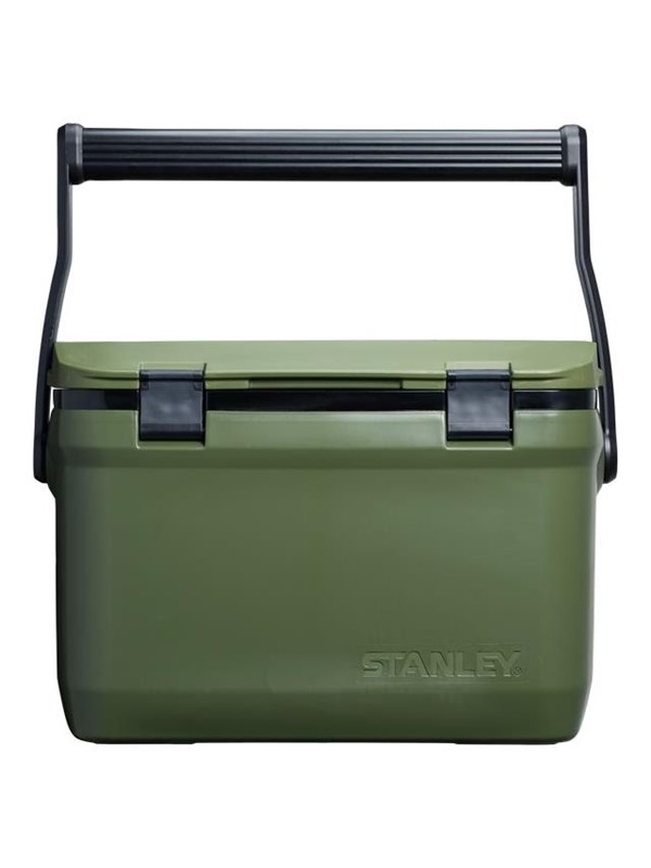 Stanley Adventure Outdoor Cooler 15.1L - IJskoud voor 36 Uur - Dubbelwandig Geïsoleerde Coolbox - BPA Vrij - Deksel Fungeert Ook Als Stoel - Camping Koelbox - Waterdicht - Green