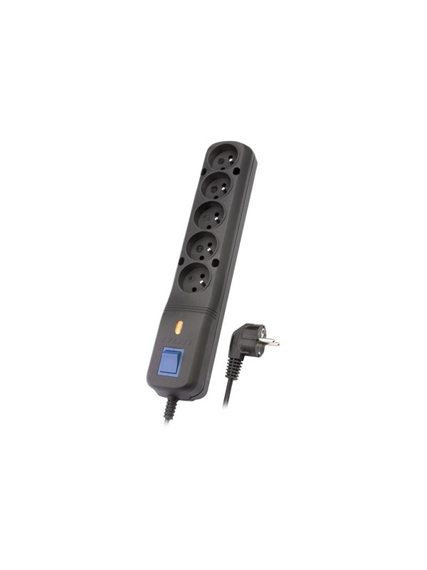 Lestar Stekkerstrip Verlengkabel Voor Pc Tv Laptop 5 Stopcontacten 1,5 M