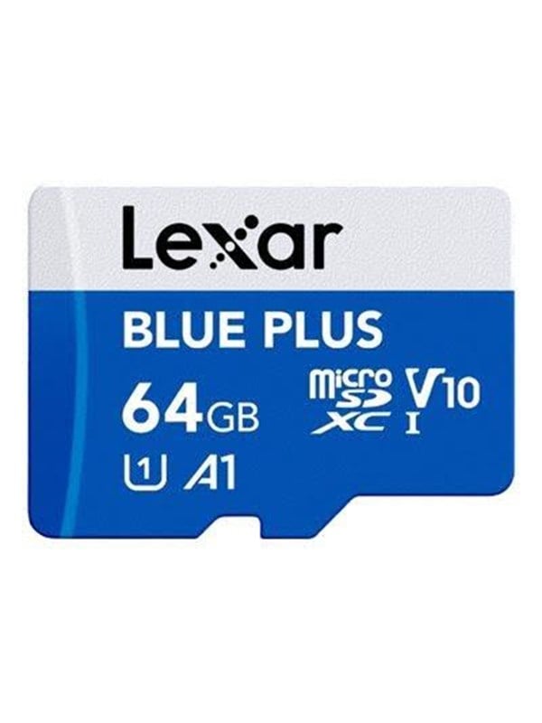 Lexar BLUE PLUS - flash memory card - 64 GB - microSDXC UHS-I