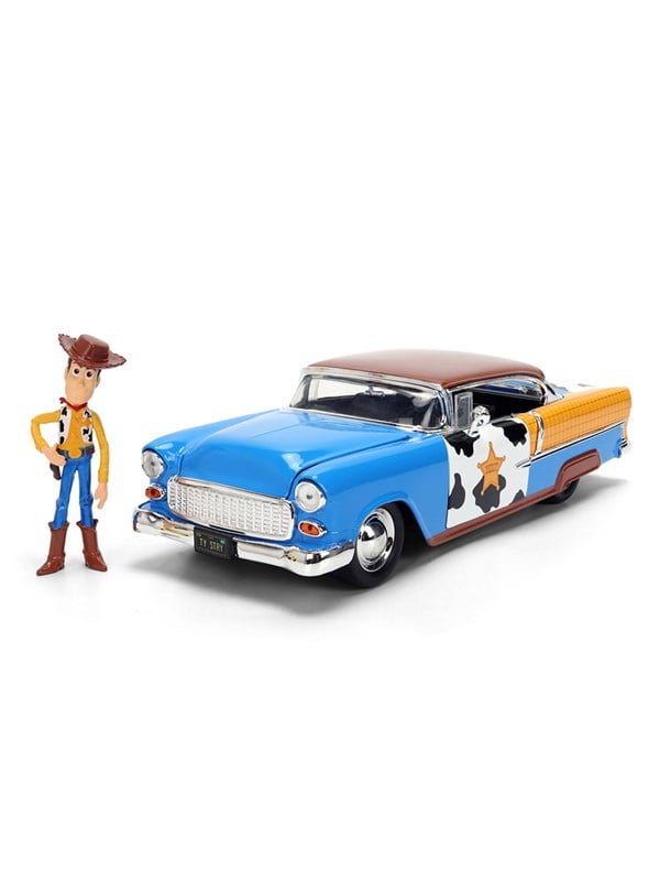 Jada - Diecast Modelauto - Toy Story - 1955 Chevrolet Bel Air + Woody - Schaal 1:24
