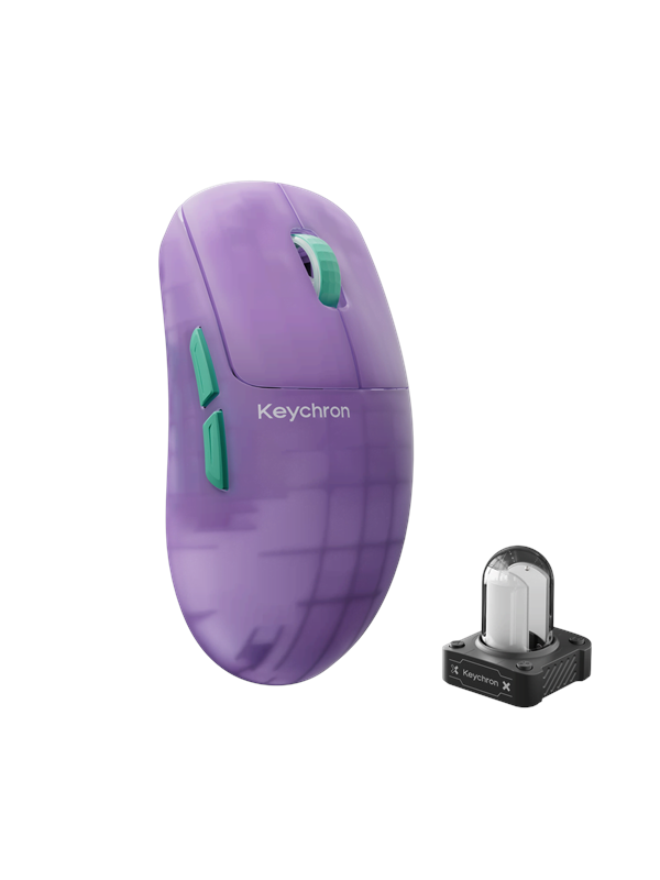 Keychron G6 HE 8K Frosted Lavender - Gaming muis - Optisch - 5 knoppen - Paars