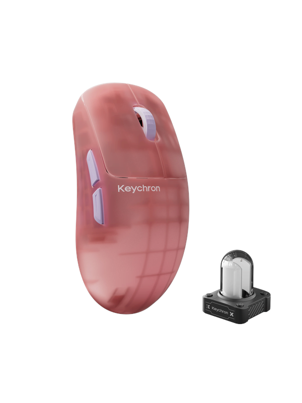 Keychron G6 HE 8K Frosted Pink - Gaming muis - Optisch - 5 knoppen - Roze