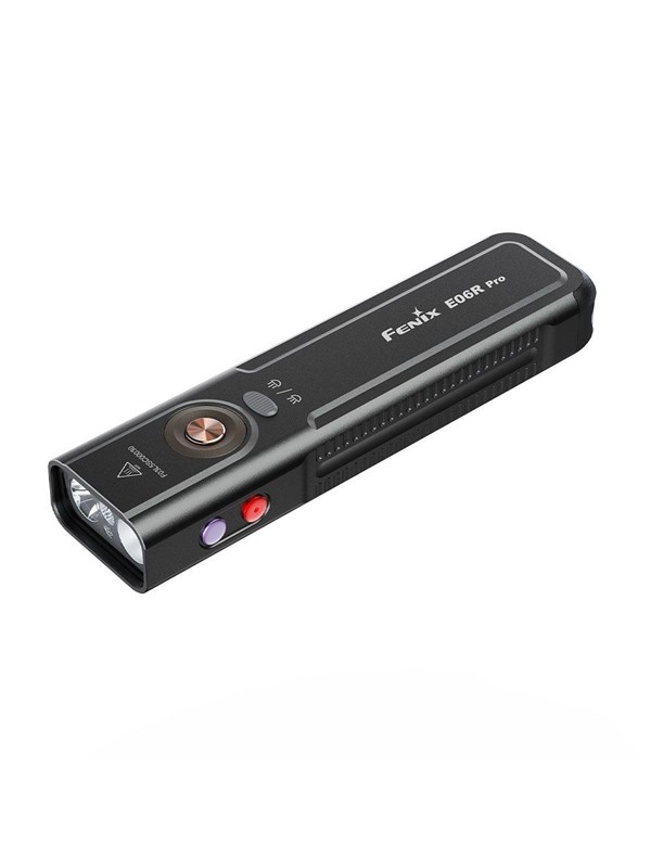 Fenix E06R PRO Black Zaklamp 1600 Lumen - USB-C Oplaadbaar - UV-Licht en Rode Laser