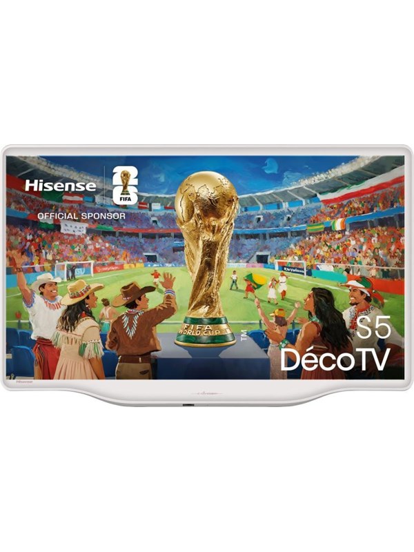 Hisense 43S5Q SmartTV - 43 inch - DécoTV - Hi-QLED Colour - Art-Inspired Design - Gallery Mode - Art Gallery - Dolby Vision.Atmos - High Contrast - Filmmaker Mode - AI Smooth Motion - AI 4K Upscaler - Voice Control - Fluid Central Stand