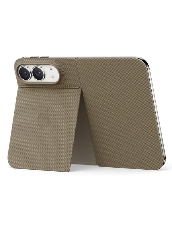 Apple Folio hoesje met standaard - Geschikt voor iPhone Duo - Taupe