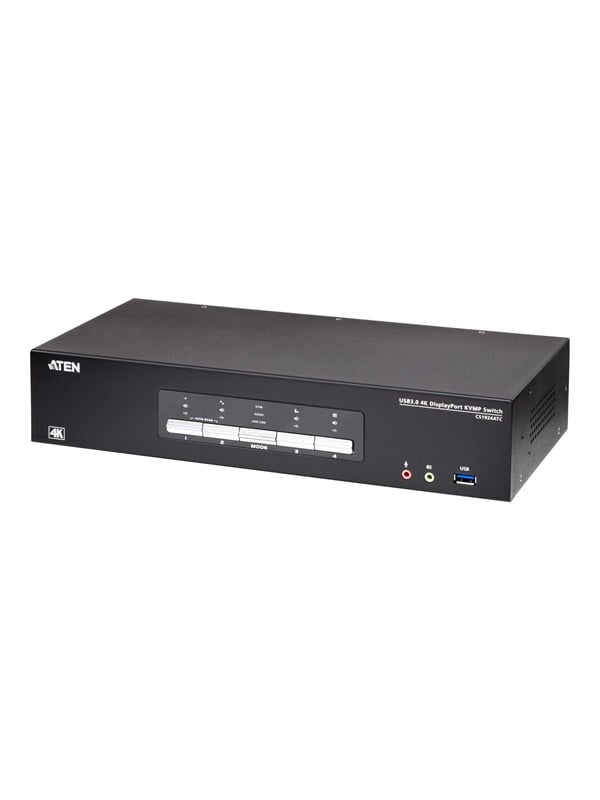 Aten KVMP CS1924ATC - KVM / audio / USB switch - 4K DisplayPort USB 3.0 - 4 ports
