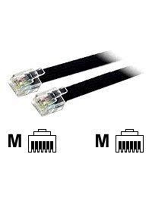 EFB NORDIC EFB-Elektronik phone cable - 6 m - black - Zwart - 6m