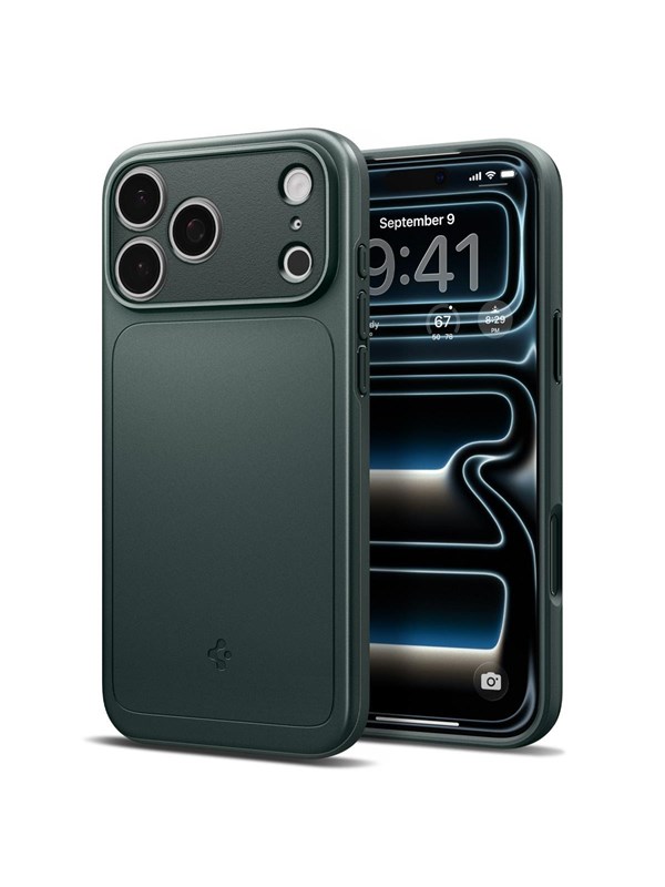 Spigen Hoesje Geschikt voor Apple iPhone 18 Pro Max / 17 Pro Max - Thin Fit MagFit Case - Back Cover Compatibel met MagSafe / Qi2 - Green