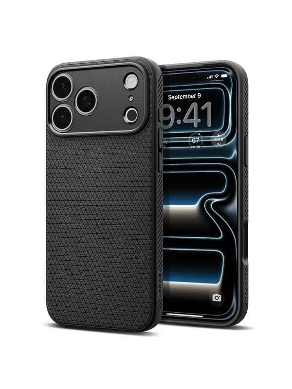 Spigen Liquid Air Hoesje Geschikt voor Apple iPhone 18 Pro Max / 17 Pro Max - Back Cover Flexibel TPU Zwart