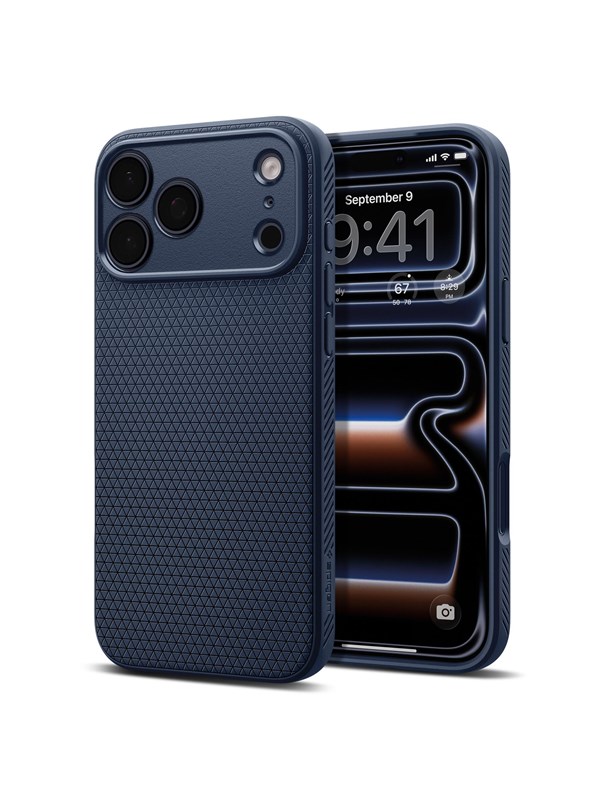 Spigen Liquid Air Hoesje Geschikt voor Apple iPhone 18 Pro Max / 17 Pro Max - Back Cover Flexibel TPU Blauw