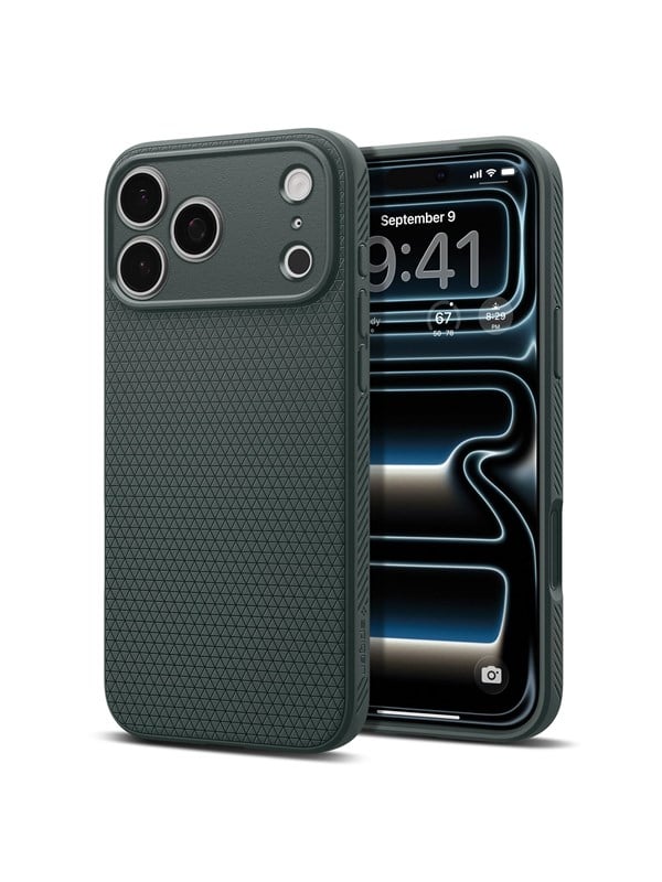Spigen Liquid Air Hoesje Geschikt voor Apple iPhone 18 Pro Max / 17 Pro Max - Back Cover Flexibel TPU Groen