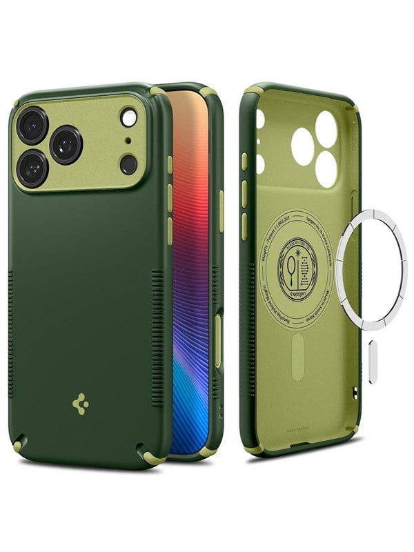 Spigen Nano Pop Hybrid MagFit Hoesje Geschikt voor Apple iPhone 18 Pro Max / 17 Pro Max - Back Cover Compatibel met MagSafe / Qi2 - Groen
