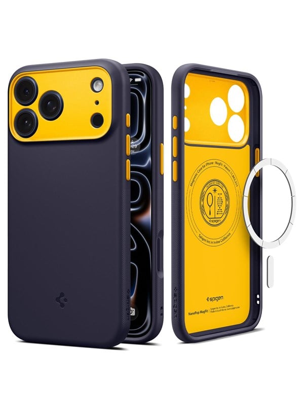 Spigen Nano Pop MagFit Hoesje Geschikt voor Apple iPhone 18 Pro Max / 17 Pro Max - Back Cover Compatibel met MagSafe / Qi2 - Blauw