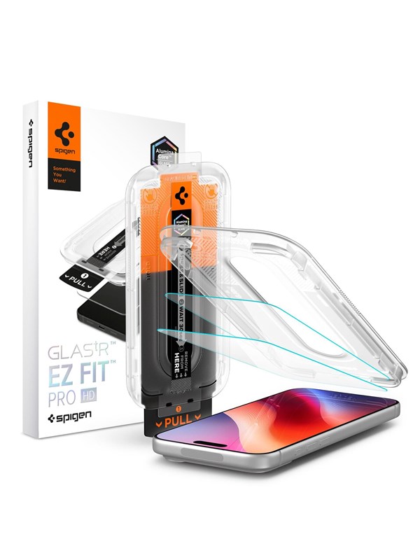 Spigen Screen Protector Geschikt voor Apple iPhone 18 Pro Max / 17 Pro Max / 16 Pro Max - EZ Fit Pro HD GLAS.tR - 9H Tempered Glass - Case Friendly - Gemakkelijke Installatie - 2-Pack
