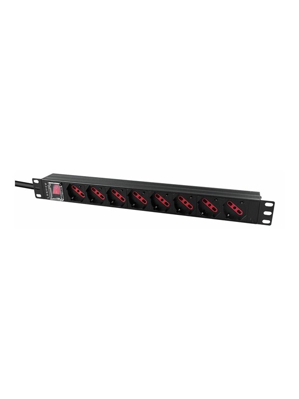 Lanview LVR-2MIT-SW-IT8 Stromverteilereinheit (PDU) 1U Schwarz (LVR-2MIT-SW-IT8)
