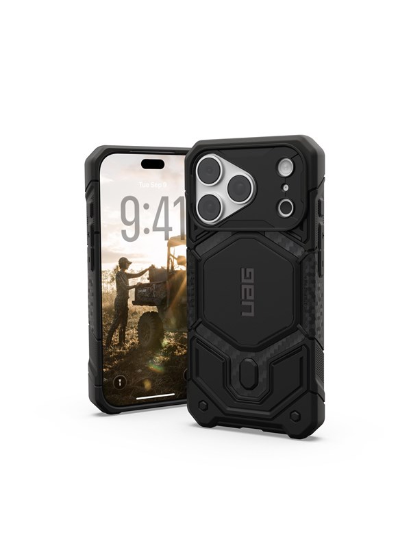UAG Monarch Pro Backcover geschikt voor Apple iPhone 18 Pro / 17 Pro - Carbon Fiber