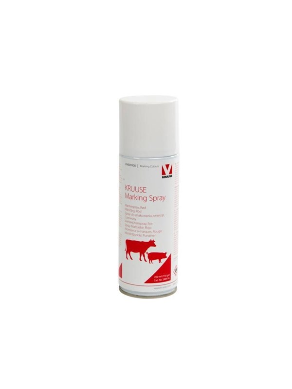 KRUUSE Markeringsspray, rood, 200 ml, 12 stuks